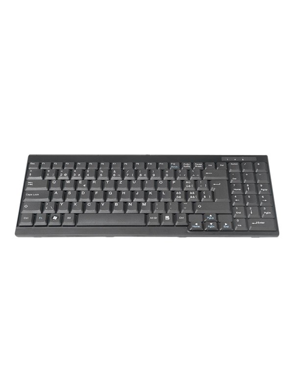 DIGITUS DS-72000CH - keyboard - QWERTZ - Swiss - black Input Device - Tastatur - Sveitsisk - Svart