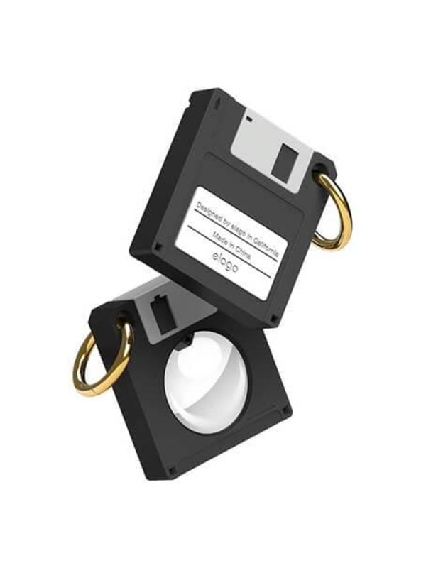 Elago Floppy Disc Case for AirTag Black