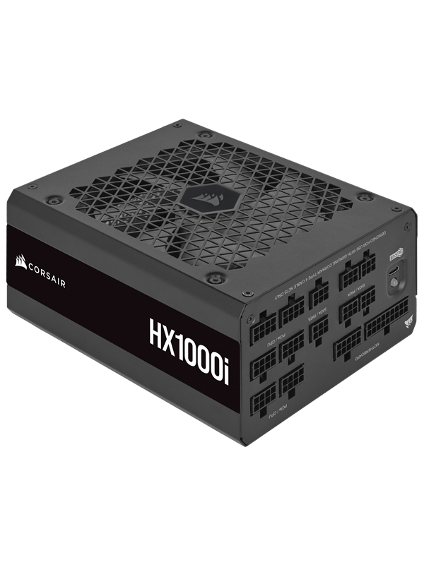 Corsair HX1000i (2023) Strømforsyning (PSU) - 1000 Watt - 140 mm - ATX 3.1 - 80 Plus Platinum sertifisert