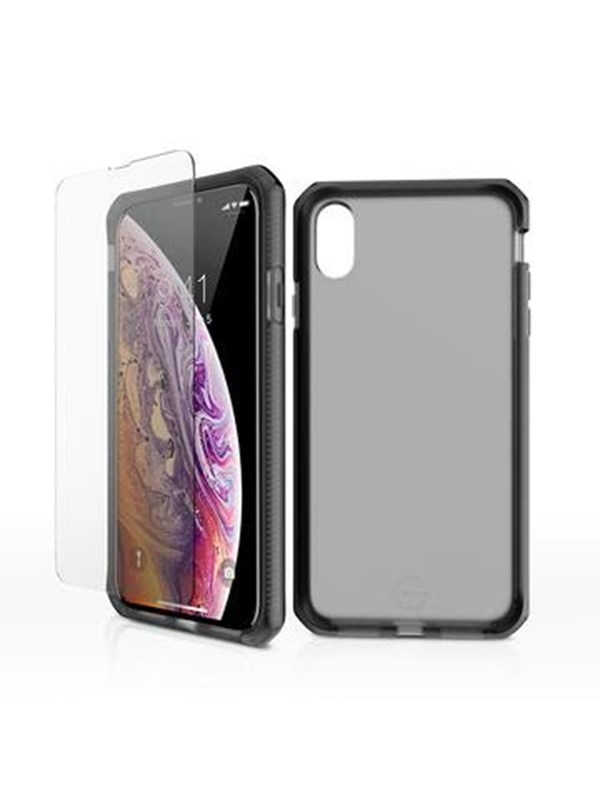 ITSKINS SUPREME FROST360 (Supreme + 2.5D Glass) ï»¿cover for iPhone XS / X®. Black
