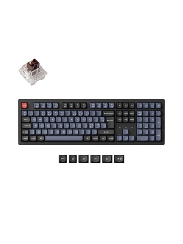 Keychron K10 Pro QMK/VIA Wireless RGB Hot Swap K Pro Brown - Gamingtastatur - Nordisk - Svart