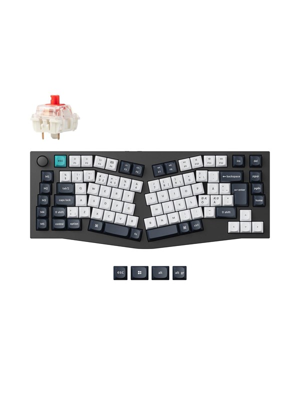 Keychron Q10 MAX 75% (Alice Layout) - Gateron Jupiter Red - Gamingtastatur - Uten numpad - Nordisk - Blå
