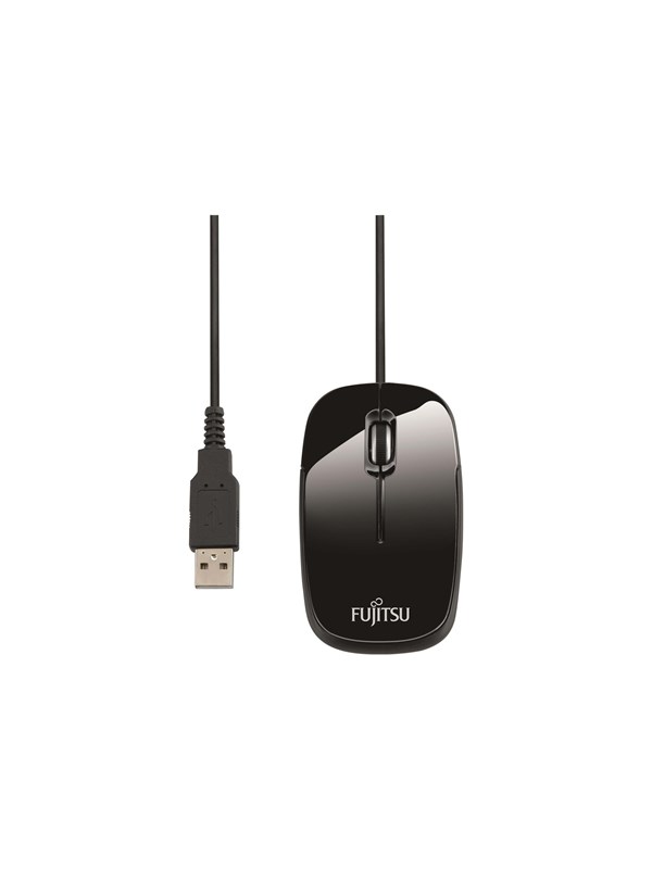Fujitsu M420NB - mouse - USB 2.0 - Mus - Optisk - 3 knapper - Svart