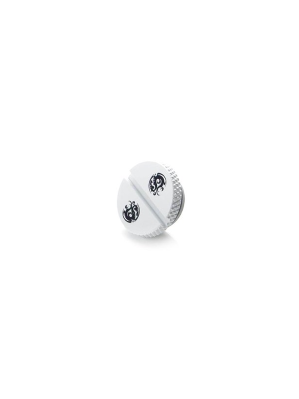 Bitspower G1/4" Deluxe White Low-Profile Stop Fitting