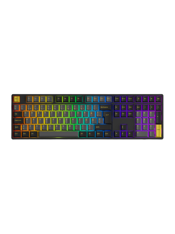Akkogear 5108B Black/Gold - V3 Blue Pro Switch - Gamingtastatur - Universal - Svart