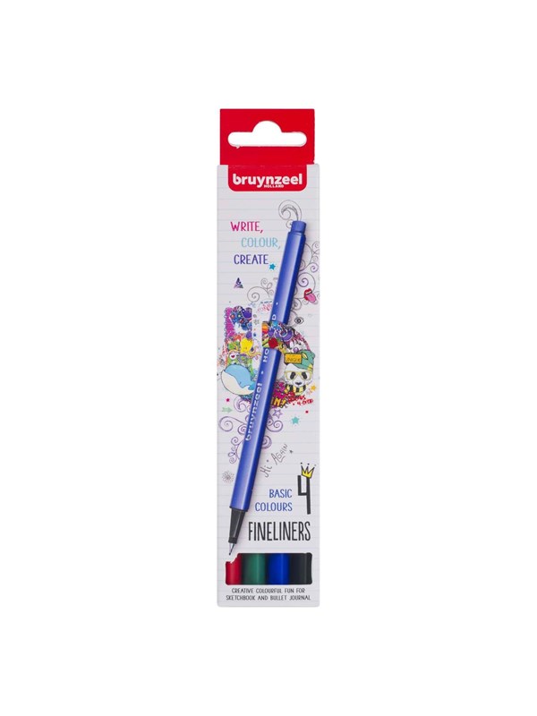 Bruynzeel Fineliner Set 4 Colors