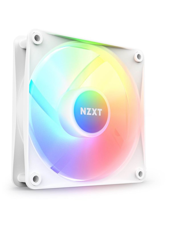 NZXT F120 RGB Core - White - Kabinettvifte - 120mm - Hvit med RGB-lys - 34 dBA