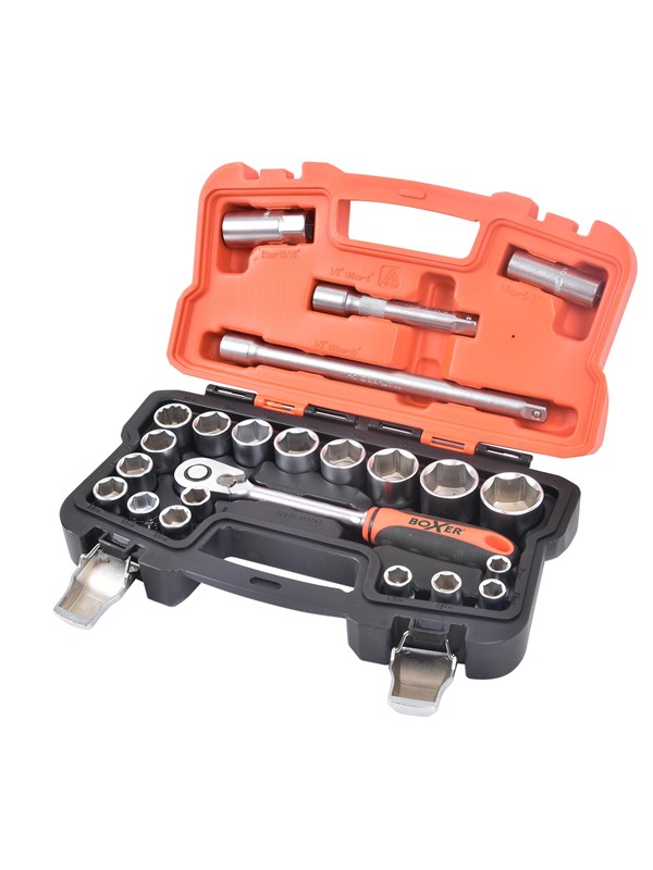 Boxer Hylsenøkkelsett 1/2" -  23 deler