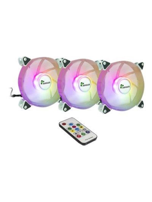 Inter-Tech Argus RS-06 RGB - Kabinettvifte - 120mm - Hvit
