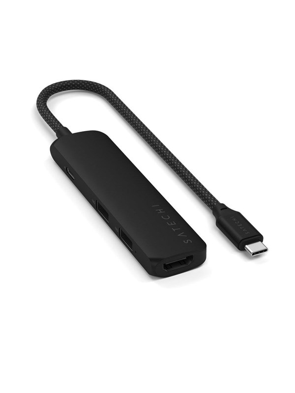 Satechi 4-in-1 USB-C Slim Multiport Adapter 4K - Black