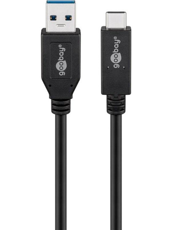 Pro USB-A <-> USB-C - 1m - USB 3.2 Gen 2 - Svart