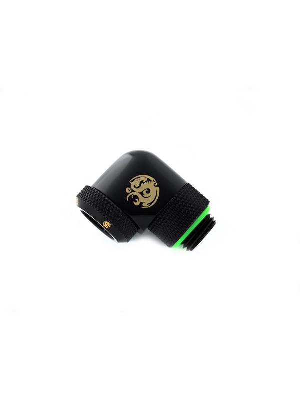 Bitspower Matt Black Enhance Rotary G1/4" 90-Degree Multi-Link Adapter For OD 12MM
