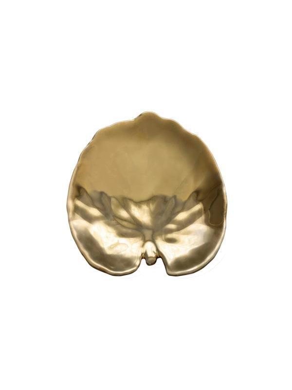 Costa Nova Plate water lily pad Riviera 18 x 17 cm Golden Ceramic