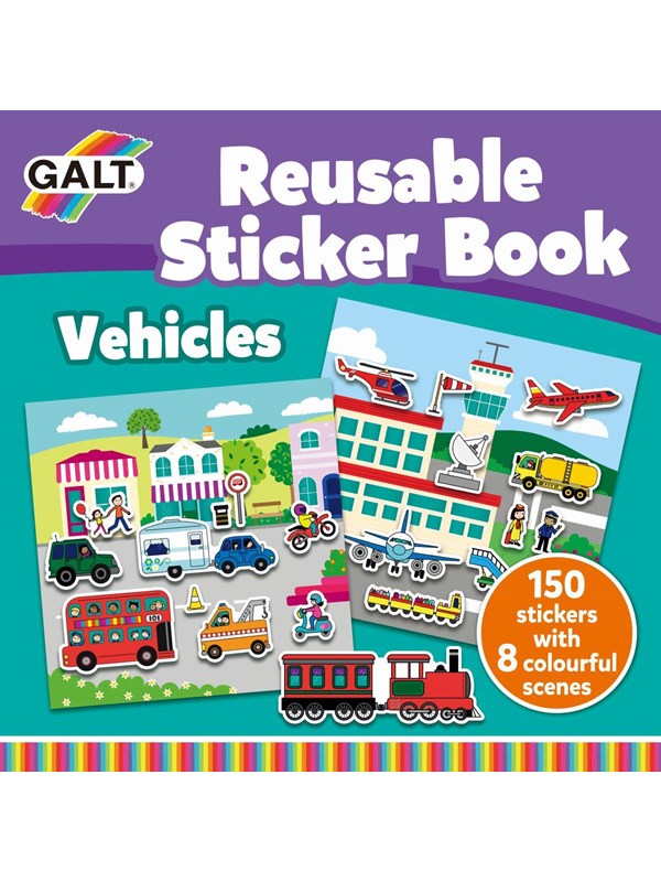 Galt Reusable Sticker Book - Vehicles