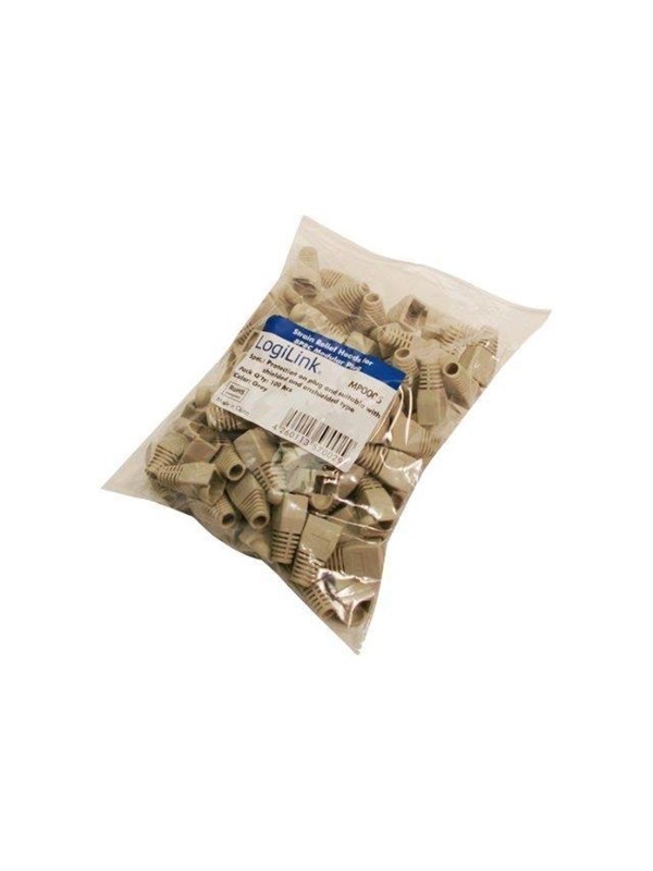 LogiLink RJ45 plug strain relief boot 5.8 mm grey (100 Pack)