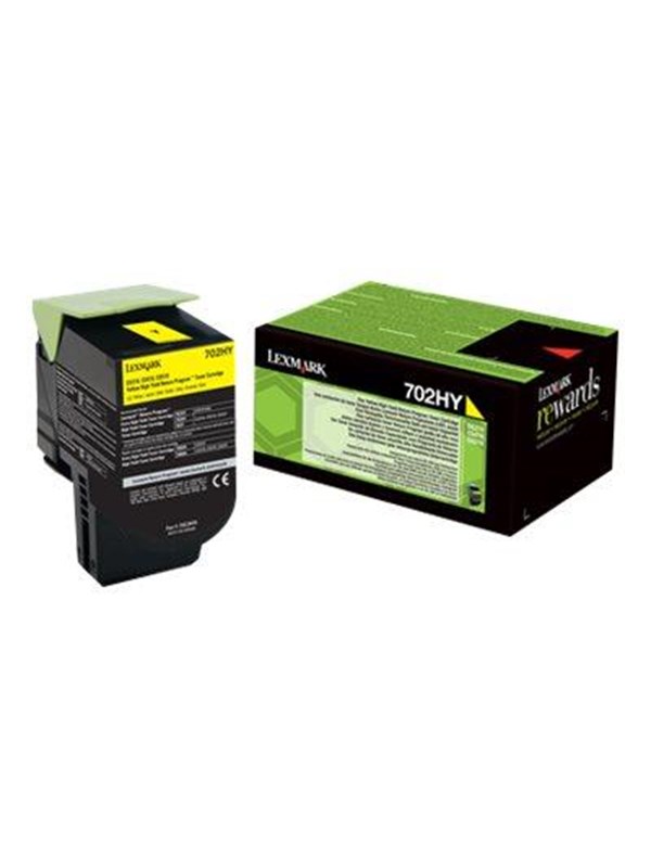 Lexmark 702HY / 70C2HY0 Yellow Return Program Toner - Laser toner Yellow