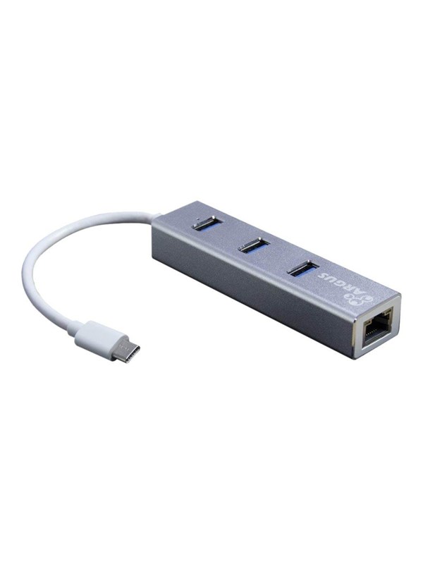Inter-Tech Argus IT-410-S USB-hub - 3 porter - Sølv