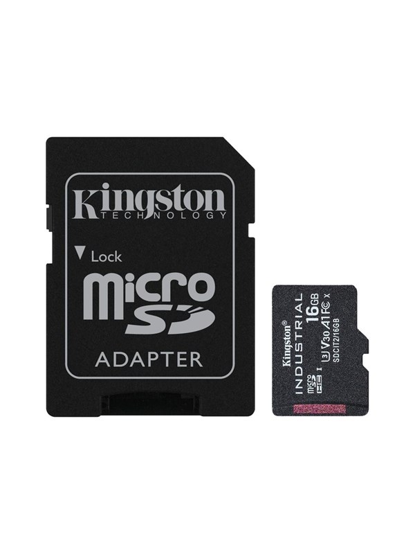 Kingston Industrial microSD/SD - 100MB/s - 16GB