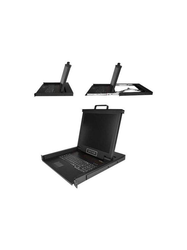 17" StarTech.com Rackmount KVM Console - Single-Port with 17" LCD Monitor - KVM console - 17"