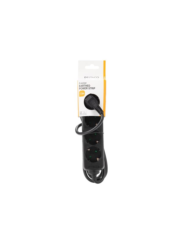 Deltaco GT-0420 Power Strip - 1.5 m