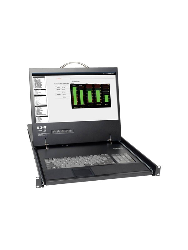 19" Tripp Lite Eaton Series 8-Port Rack Console Cat5 KVM Switch 1U RM 19" LCD Rackmount