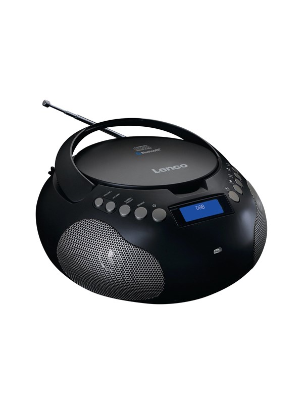 Lenco SCD-341BK - Boombox with DAB+/ FM radio and Bluetooth® - DAB/DAB+/FM - Stereo