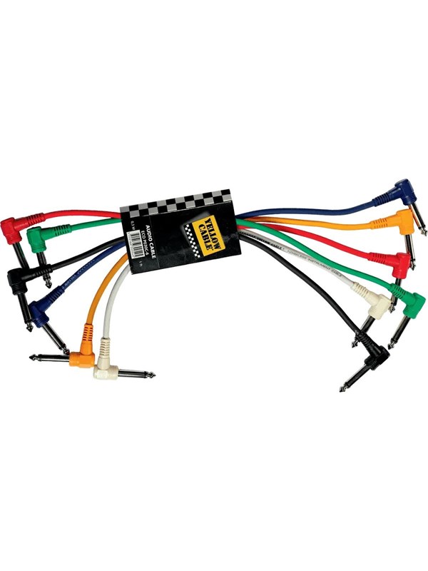 Yellow Cable P030C-6 - 6 x 1/4" vinklet Jack/vinklet Jack patchkabel 30cm.