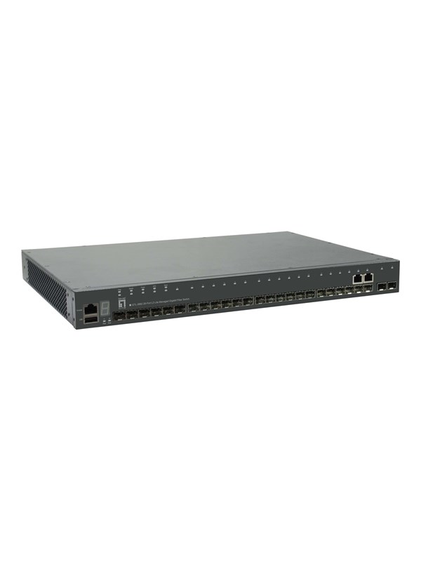 LevelOne GTL-2882 KILBY 28-Port Stackable L3 Lite Managed Gigabit Fiber Optic Switch