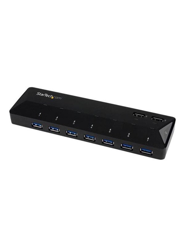 StarTech.com 7-Port USB 3.0 Hub plus Dedicated Charging Ports USB-hub - USB 3.2 - 7 porter - Svart