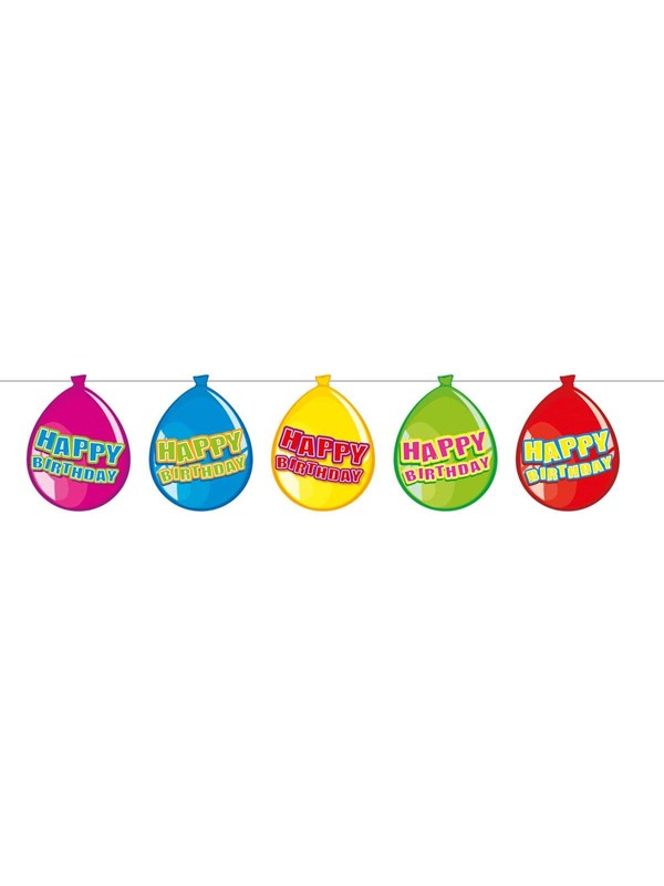 Folat BV Bunting Balloons Happy Birthday 10mtr.