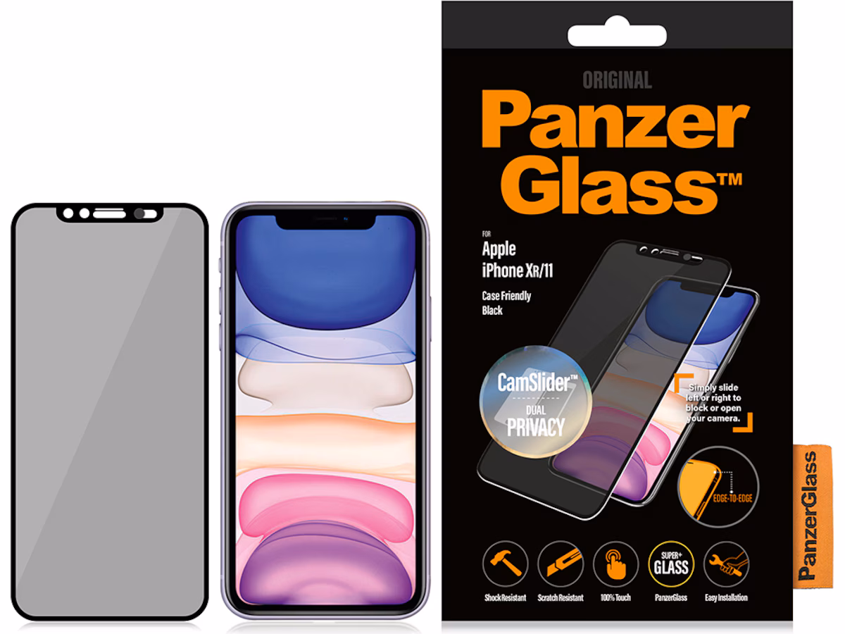 PanzerGlass iPhone XR / 11 CamSlider Skjermbeskytter
