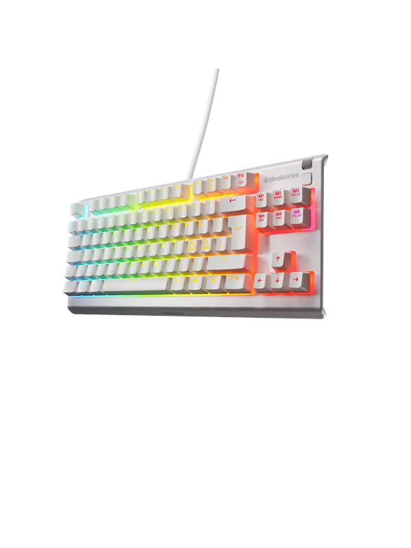 SteelSeries Apex 3 TKL - Gamingtastatur - Uten numpad - Nordisk - Hvit