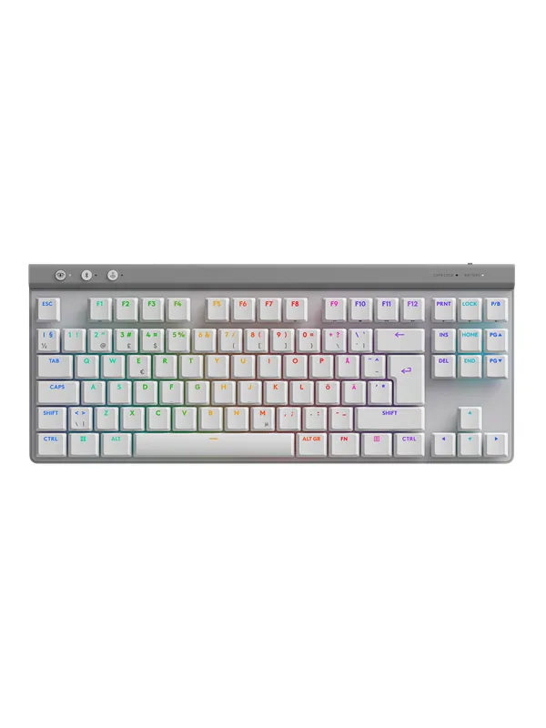Logitech G515 LIGHTSPEED TKL - Tactile - Gamingtastatur - Uten numpad - Nordisk - Hvit