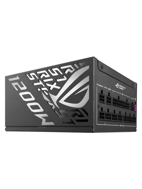 ASUS ROG Strix 1200W Platinum Strømforsyning (PSU) - 1200 Watt - 135 mm - ATX 3.1 - 80 Plus Platinum sertifisert