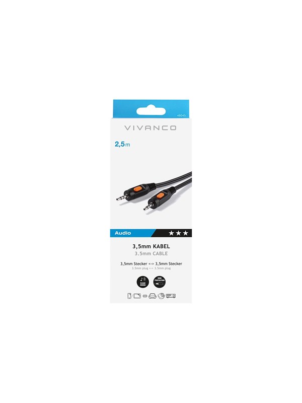 Vivanco 46/10 25 - audio cable - 2.5 m