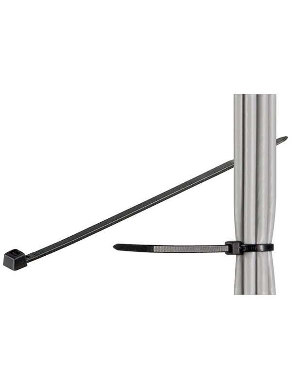 Pro Cable Ties Black - 2.5mm/203mm