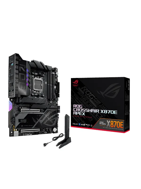 ASUS ROG CROSSHAIR X870E APEX Hovedkort - AMD X870E - AMD AM5 socket - DDR5 RAM - ATX
