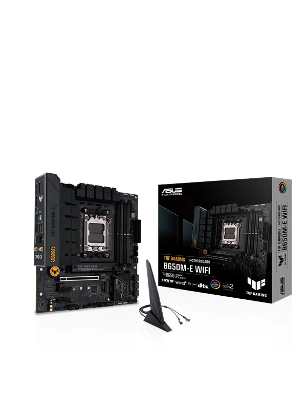 ASUS TUF GAMING B650M-E WIFI Hovedkort - AMD B650 - AMD AM5 socket - DDR5 RAM - Micro-ATX