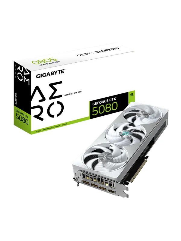 GIGABYTE GeForce RTX 5080 AERO OC - 16GB GDDR7 RAM - Grafikkort