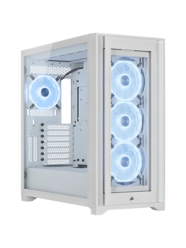 Corsair iCUE 5000X RGB QL Edition - White - Kabinett - Miditower - Hvit
