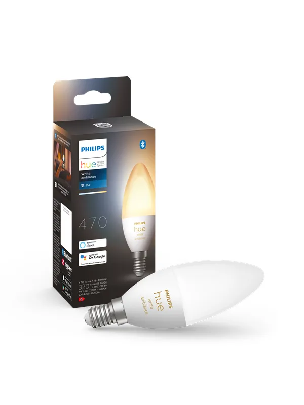 Philips Hue White Ambiance E14 B39 Candle Light - 1-pakning