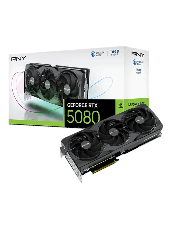 PNY GeForce RTX 5080 Triple Fan - 16GB GDDR7 RAM - Grafikkort