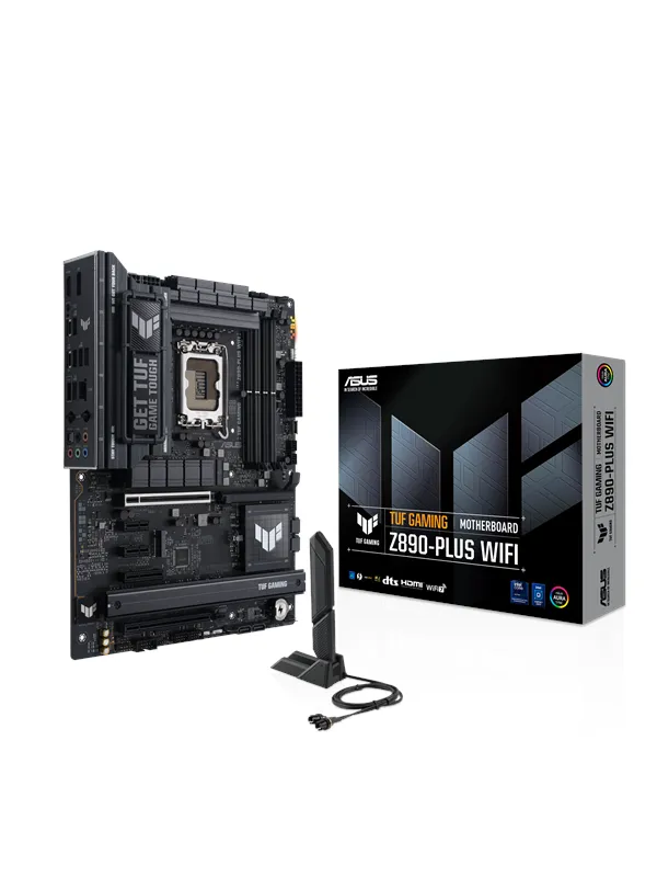 ASUS TUF GAMING Z890-PLUS WIFI Hovedkort - Intel Z890 - Intel LGA1851 socket - DDR5 RAM - ATX