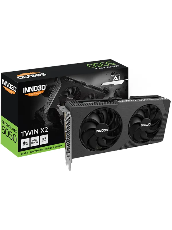Inno3D GeForce RTX 5050 Twin X2 - 8GB GDDR6 RAM - Grafikkort