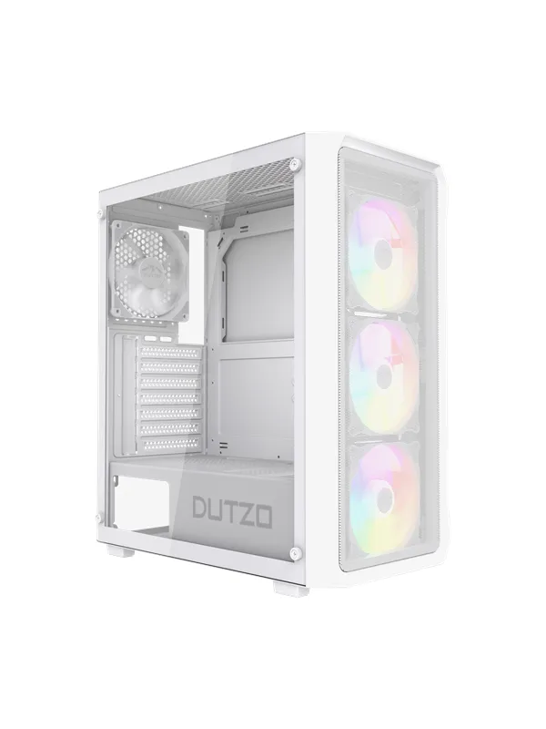 DUTZO C321 Mesh TG ARGB - Kabinett - Miditower - Hvit