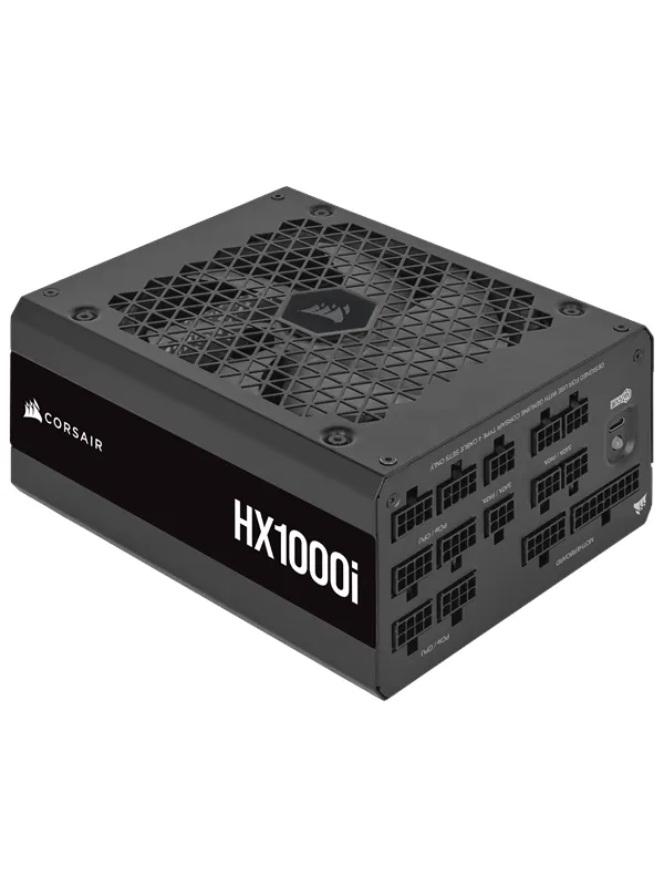 Corsair HX1000i (2023) Strømforsyning (PSU) - 1000 Watt - 140 mm - ATX 3.1 - 80 Plus Platinum sertifisert