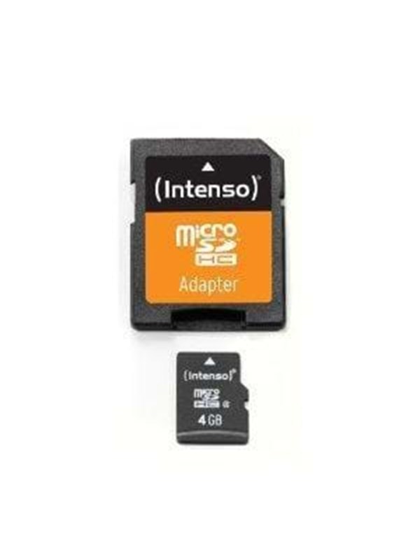 Intenso Micro SD Card w / Adapter - 4GB
