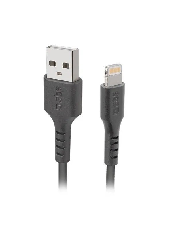 SBS TECABLEUSBIP589K USB-A - Lightning Cable 1m MFi Certified - Black