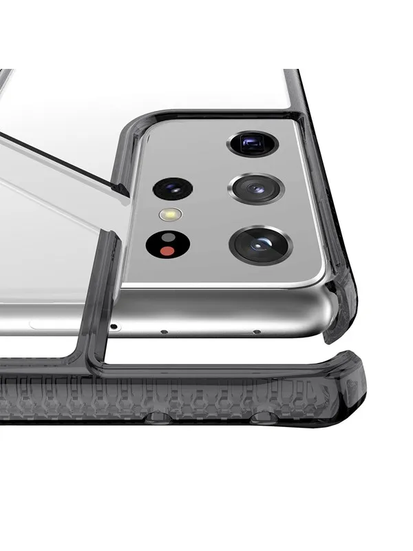 ITSKINS  HYBRID CLEAR cover for Samsung Galaxy S21 Ultra 4G / 5G®. Black and transparent
