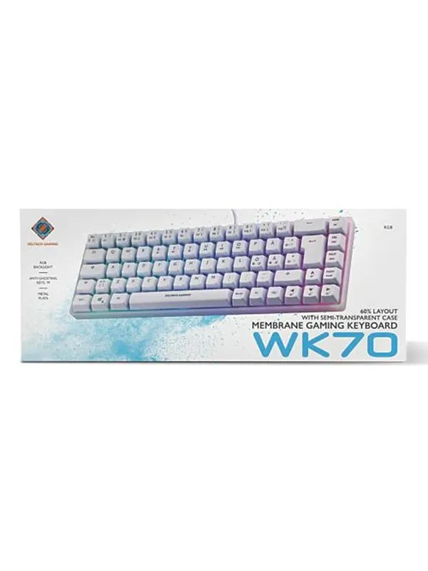 Deltaco GAMING DK240 Mini RGB Membrane Keyboard - Gamingtastatur - Hvit